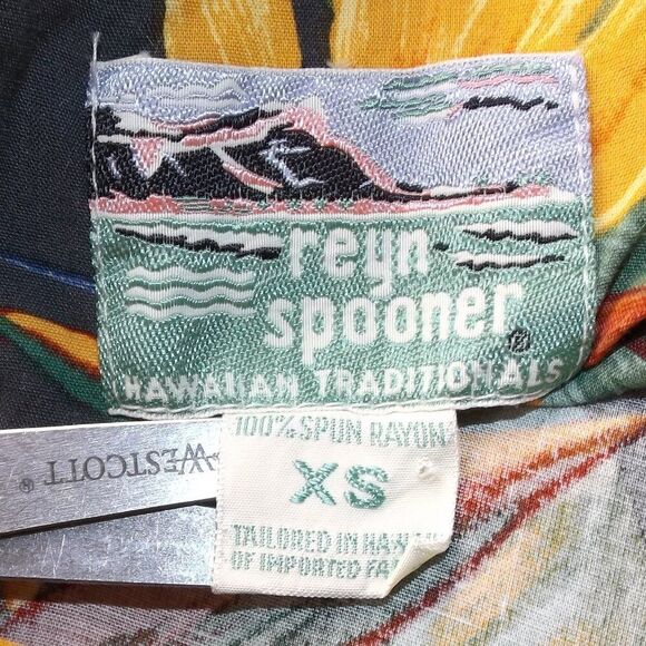 REYN SPOONER Midi Dress, XS, Black Fade/Bird of paradise Floral, Short sleeves - Picture 10 of 12